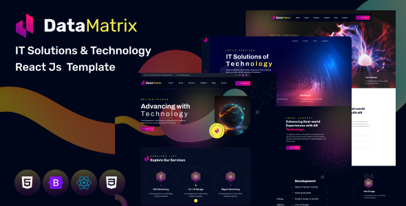 DataMatrix - IT Solutions & Technology React Template - Software Technology