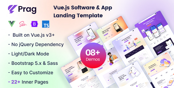 Prag - App Landing Vuejs Template - Technology Site Templates