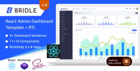 Bridle - React 18+ Admin Dashboard Template - Admin Templates Site Templates
