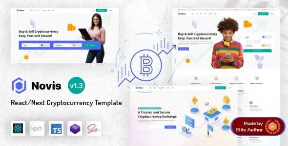Novis - Blockchain & Cryptocurrency Template with React Nextjs 14+ - Business Corporate