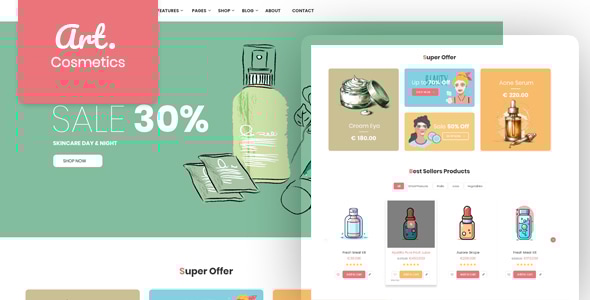 Art-Cosmetics WordPress Theme - WooCommerce eCommerce