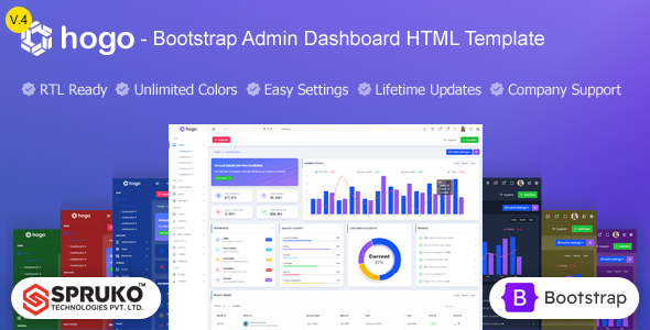 Hogo - HTML Bootstrap Admin Dashboard Template - Admin Templates Site Templates