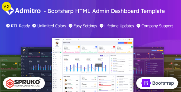 Admitro - Admin Dashboard HTML Template - Admin Templates Site Templates