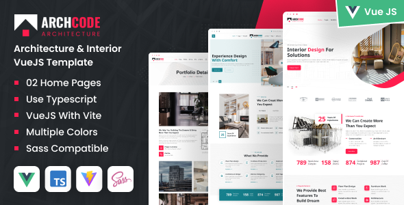 ArchCode - Architecture & Interior VueJS Template - Creative Site Templates