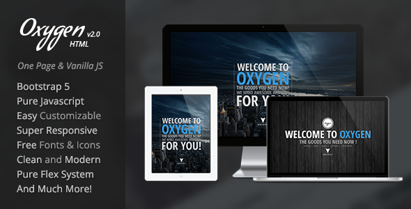Oxygen - Creative One Page Template - Creative Site Templates