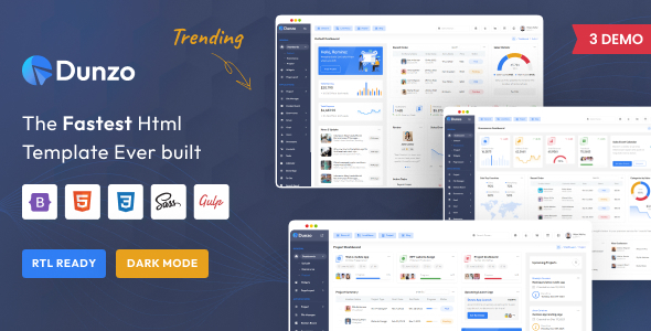 Dunzo - Bootstrap Admin Dashboard Html Template - Admin Templates Site Templates
