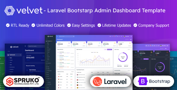 Velvet - Laravel Bootstrap Dashboard Template - Admin Templates Site Templates