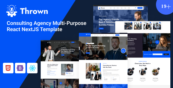 Thrown-Business Consulting Agency Multi-Purpose React NextJS Template - Business Corporate