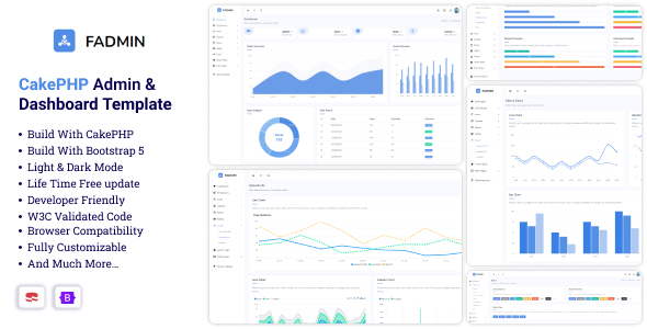 Fadmin - CakePHP Admin & Dashboard Template - Admin Templates Site Templates
