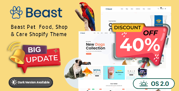 Beast - Pet Care & Pet Shop | Shopify Theme OS 2.0 - Shopping Shopify