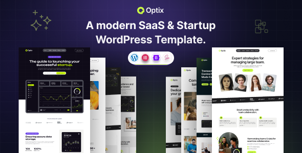 Optix - SaaS & Startup WordPress Theme - Software Technology