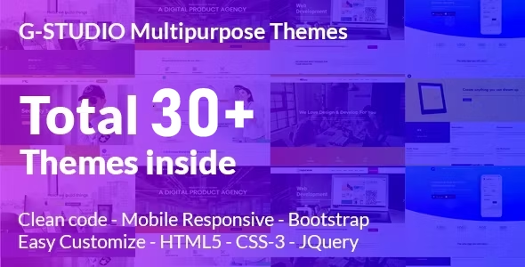 G Studio - Multipurpose Responsive Website Template - Corporate Site Templates