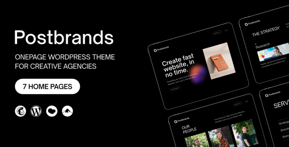 Postbrands - Creative Onepage WordPress Theme - Portfolio Creative