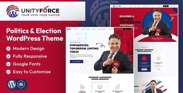 UnityForce | Politics & Election WordPress Theme - Political Nonprofit