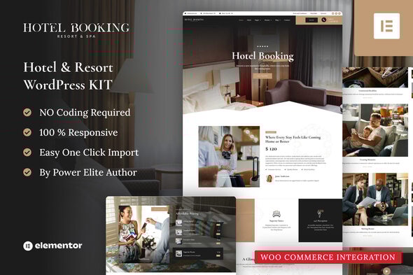 Hotel Booking - Resort Elementor Pro Template Kit - Travel & Accomodation Elementor