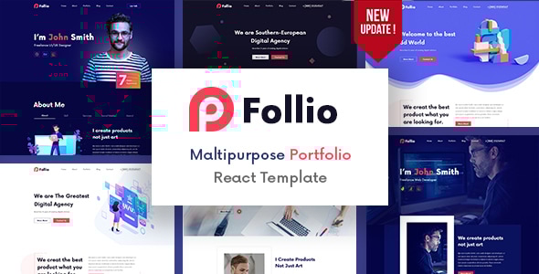 Follio - Multipurpose Portfolio React Template - Portfolio Creative