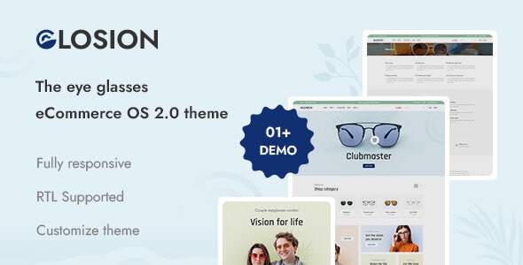 Glosion - The Eye Glasses Shopify 2.0 Theme - Shopify eCommerce