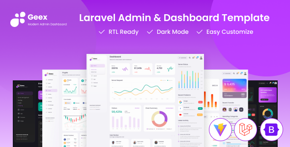 Geex - Laravel 11 & Bootstrap Admin Dashboard Template - Admin Templates Site Templates