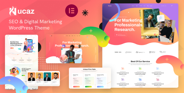 Nucaz - Digital Marketing & SEO WordPress Elementor Theme - Marketing Corporate