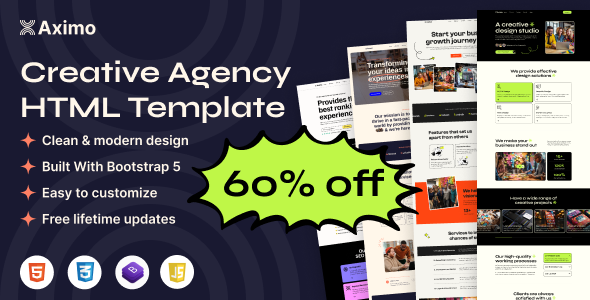 Aximo - Creative Agency HTML Template - Business Corporate