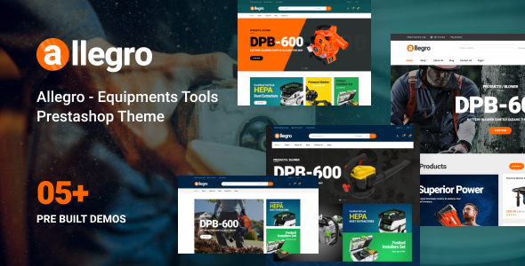 Allegro Elementor - Equipments Tools Prestashop Theme - PrestaShop eCommerce