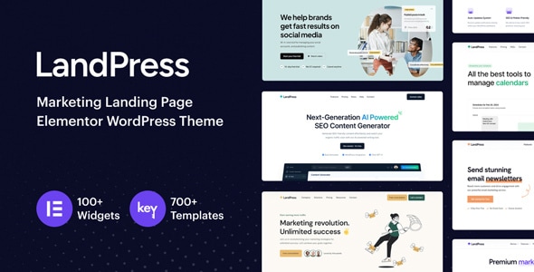 LandPress WordPress Theme v1.1 (Marketing Landing Page Elementor)