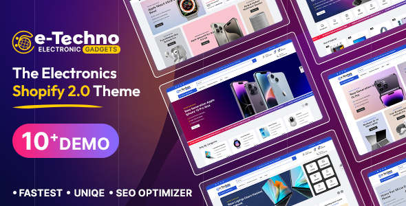 E-Techno - Electronics & Gadgets Multipurpose Shopify 2.0 Responsive Theme - Technology Shopify