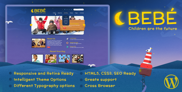 BeBe Responsive WordPress Theme - Children Retail
