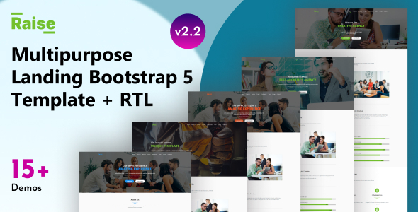 Raise - Multipurpose Landing Page Bootstrap 5 Template - Corporate Site Templates