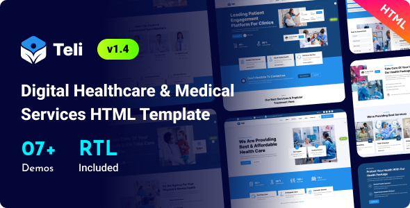 Teli - Digital Healthcare & Medical Services Bootstrap 5 Template - Health & Beauty Retail