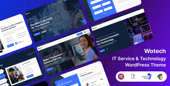 Wotech - IT Service & Business WordPress Theme + RTL - Technology WordPress