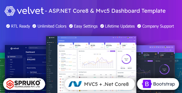 Velvet - Dotnet Bootstrap Admin Dashboard Template - Admin Templates Site Templates