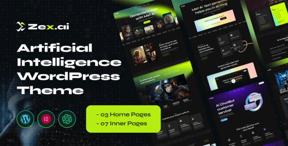 Zex - Ai Image Generate WordPress Theme - Software Technology