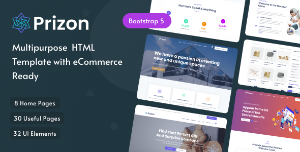 Prizon - Multipurpose HTML Template with eCommerce Ready - Corporate Site Templates