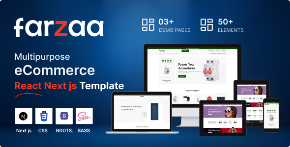 Multipurpose eCommerce React Next JS Template - Farzaa - Next.js Jamstack