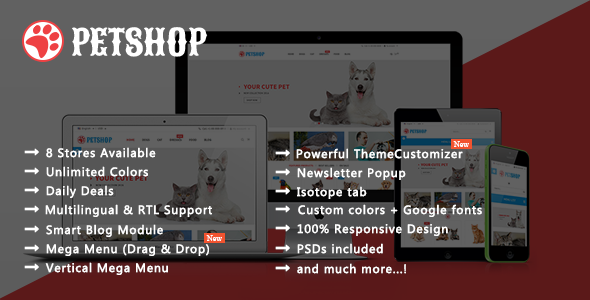 Pet Shop - Animal Care PrestaShop Theme - Shopping PrestaShop