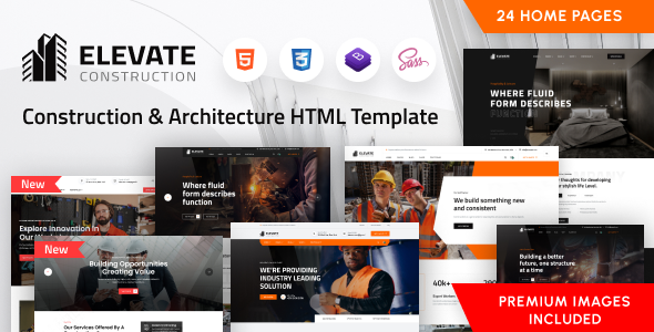 Elevate - Construction Building & Renovation HTML Template - Business Corporate