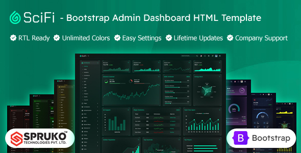 SCIFI - Bootstrap HTML Admin Dashboard Template - Admin Templates Site Templates