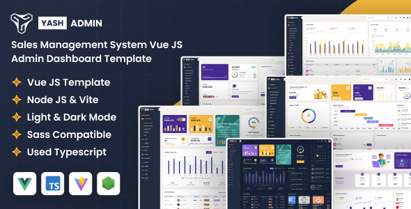 YashAdmin - VueJS Sales Management System Admin Dashboard Template - Admin Templates Site Templates