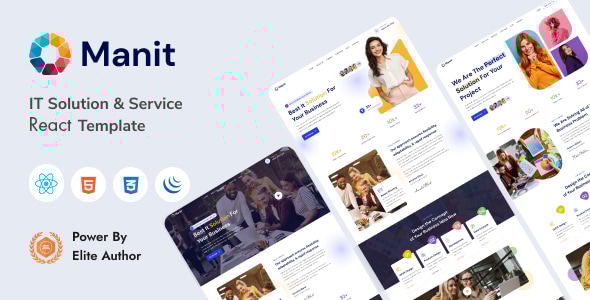 Manit - IT Solutions & Technology React Template - Technology Site Templates