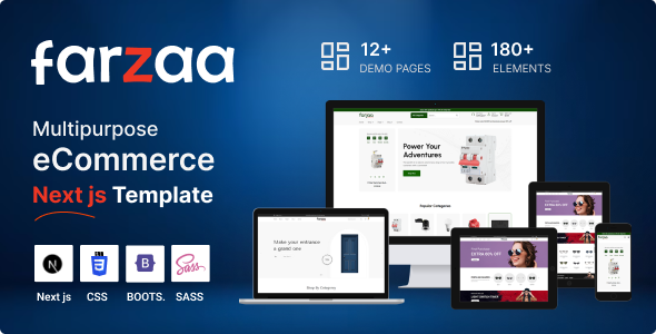 Multipurpose eCommerce Next JS Template - Farzaa - Retail Site Templates