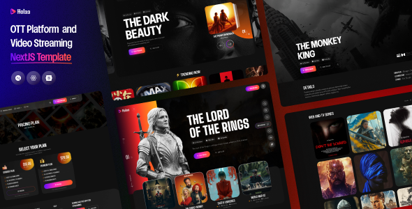 Holaa - OTT Platform and Video Streaming React NextJs Template - Film & TV Entertainment