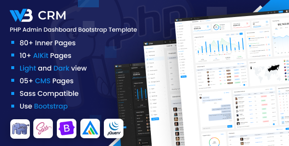 W3CRM - PHP Admin Dashboard Bootstrap Template - Admin Templates Site Templates