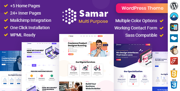 Samar | Creative Agency WordPress Theme - Creative WordPress