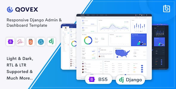 Qovex -Django Admin & Dashboard Template - Admin Templates Site Templates