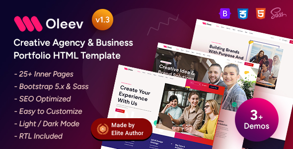 Oleev - Creative Agency & Business Portfolio Bootstrap 5 Template - Portfolio Creative