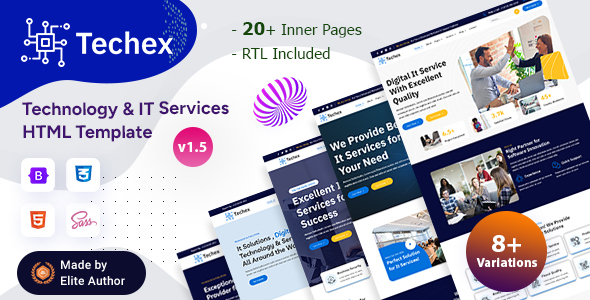 Techex - Technology & IT Services Bootstrap 5 Template - Technology Site Templates