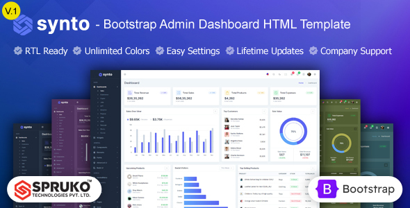 Synto - Bootstrap Admin Dashboard HTML Template - Admin Templates Site Templates
