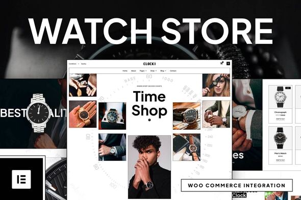 Clocki - Watch Store Elementor Pro Template Kit - Shopping & eCommerce Elementor