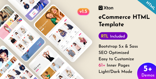 Xton - eCommerce Shop Bootstrap 5 Template - Retail Site Templates